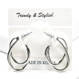 Twisted Double Stack Metal Earring