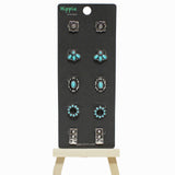 Western Turquoise Stone Stud Earring SET