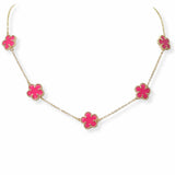 98888, FLOWER DELICATE STATION NECKLACE