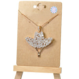 98896, WESTERN COWBOY HAT CUBIC ZIRCONIA PENDANT NECKLACE