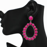 Western Teardrop Turquoise Stone Earring - view 3