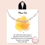 98916, GOLD DIPPED, "MOVE ON" CHAIN CHOKER NECKLACE