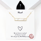 98920, GOLD DIPPED, "HEART" MOTHER OF PEARL BAR NECKLACE