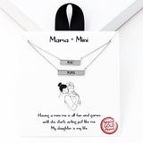98921, GOLD DIPPED, "MAMA+MINI" DAINTY SET OF TWO NECKLACE