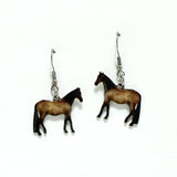 98926, WESTERN HORSE ENAMEL EARRING
