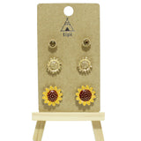 98933, WESTERN SUNFLOWER STUD EARRING SET