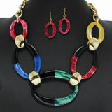 98943, GEOMETRIC CELLULOID ACETATE NECKLACE