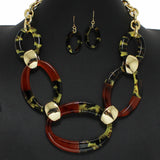 98943, GEOMETRIC CELLULOID ACETATE NECKLACE