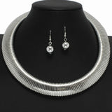 98945, TEXTURED METAL CHOKER NECKLACE