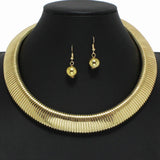 98945, TEXTURED METAL CHOKER NECKLACE