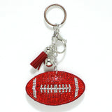98956, FOOTBALL CRYSTAL EMBELLISHED KEYCHAIN