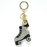 98960, ROLLER SKATE CRYSTAL EMBELLISHED KEYCHAIN