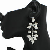 99031, LEAF BRANCH METAL EARRING