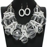 99039, CHUNKY ACRYLIC BALL STATEMENT NECKLACE