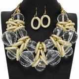 99039, CHUNKY ACRYLIC BALL STATEMENT NECKLACE