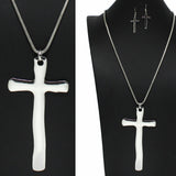 99174, OVERSIZED CROSS LONG PENDANT NECKLACE