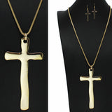 99174, OVERSIZED CROSS LONG PENDANT NECKLACE