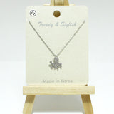 99178, OCTOPUS CUBIC ZIRCONIA CHARM PENDANT NECKLACE