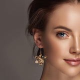99204, COW HEAD & TAG WESTERN EARRING