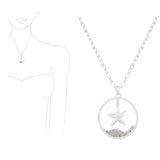 99235, STARFISH CHARM ROUND PENDANT NECKLACE