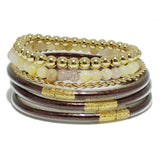 99255, GLITTER TUBE ACCENT MULTI LAYERED BRACELET
