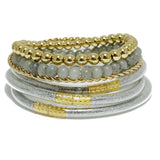99255, GLITTER TUBE ACCENT MULTI LAYERED BRACELET