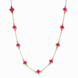 Dainty Clover Station Necklace