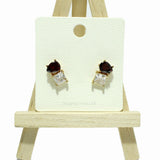Geometric Rhinestone Stud Earring