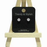 99306, 5MM CUBIC ZIRCONIA STUD EARRING