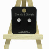 99307, 6MM CUBIC ZIRCONIA STUD EARRING