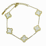 99309, CLOVER STATION STAINLESS STEEL BRACELET