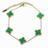 99309, CLOVER STATION STAINLESS STEEL BRACELET
