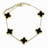 99309, CLOVER STATION STAINLESS STEEL BRACELET