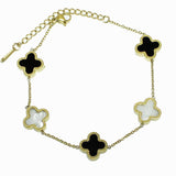 99309, CLOVER STATION STAINLESS STEEL BRACELET