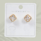 Clover Rhinestone Stud Earring