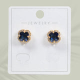 Clover Rhinestone Stud Earring - view 4