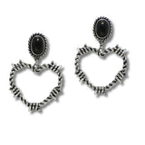 Western Heart Knot with Turquoise Stone Dangle Earring - view 4