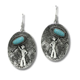 Western Cowboy Theme Dangle Earring - view 3