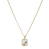 99377, DAINTY FLOWER ACCENT DESIGNER INSPIRED PENDANT NECKLACE
