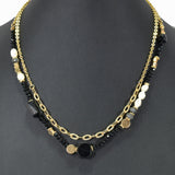 99393, SEMI PRECIOUS STONE WITH FRESHWATER PEARL LAYERED NECKLACE