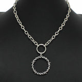 99401, WESTERN ROUND KNOT PENDANT NECKLACE