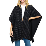 99414, BLING RHINESTONE ACCENT FRONT OPEN SHAWL