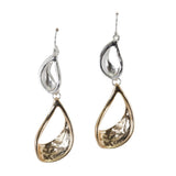 Hammered Metal Dangle Earring - view 3