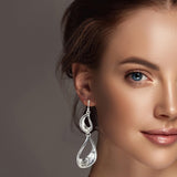 Hammered Metal Dangle Earring