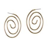 Swirl Metal Earring - view 3