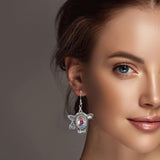 COW Head TAG Rhinestone Accent Dangle Earring - view 2
