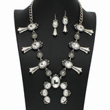 Western Squash Blossom Rhinestone Necklace