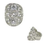 99576, ROUND RHINESTONE STRETCH RING