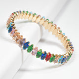 99637, MARQUISE CUBIC ZIRCONIA ADJUSTABLE CUFF BRACELET