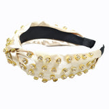 99667, CRYSTAL RHINESTONE KNOT SOFT FABRIC HEADBAND